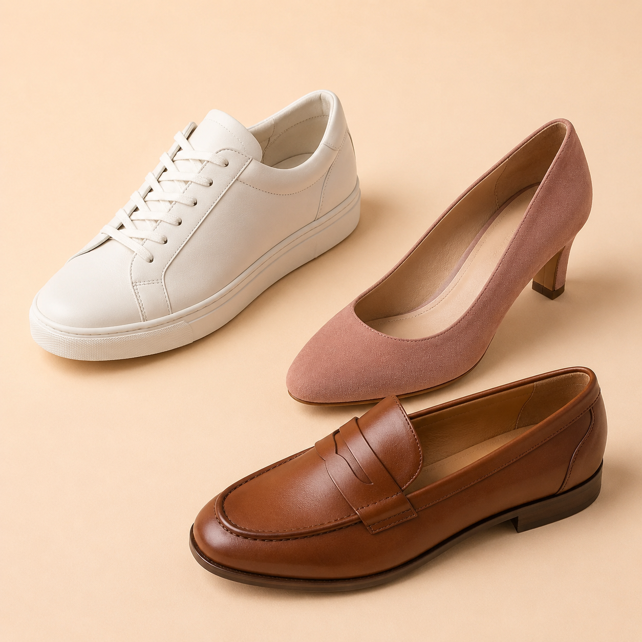 Baskets, escarpins ou mocassins en cuirdaim
