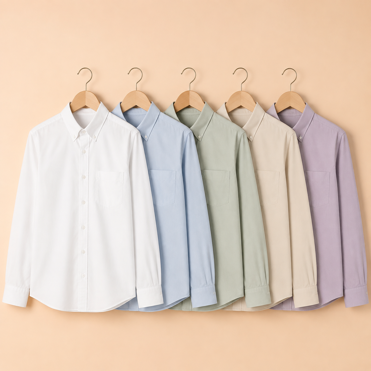 Lot de 5 chemises sur cintre hommes