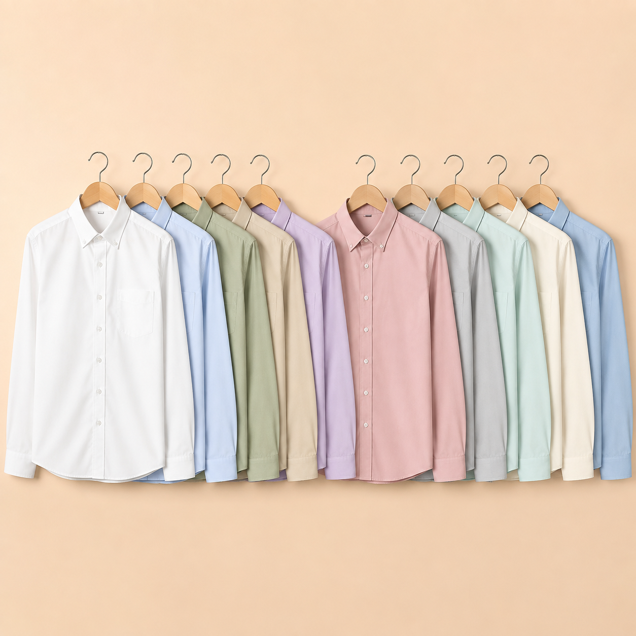 Lot de 10 chemises sur cintre hommes