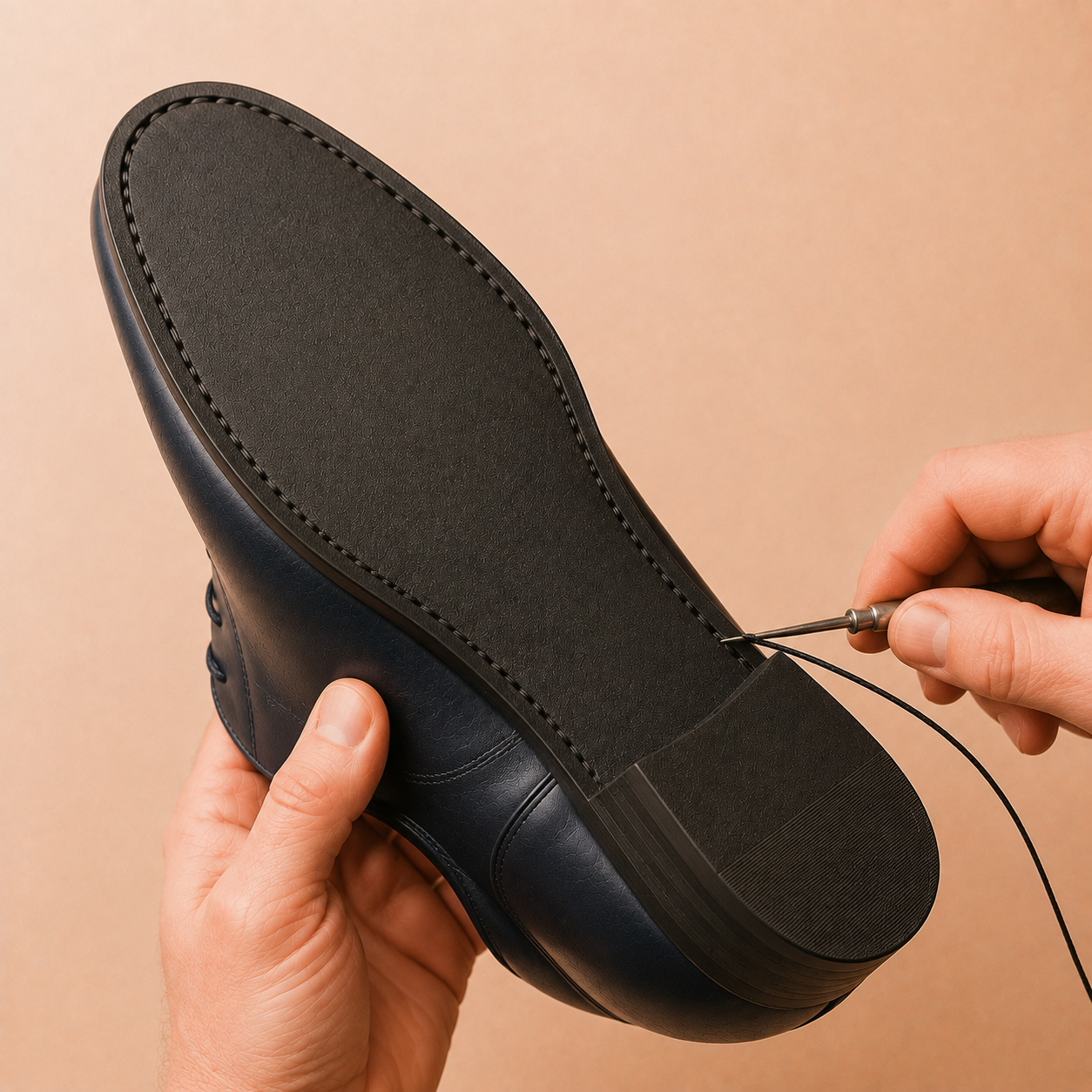 Ressemelage complet cousu en cuir