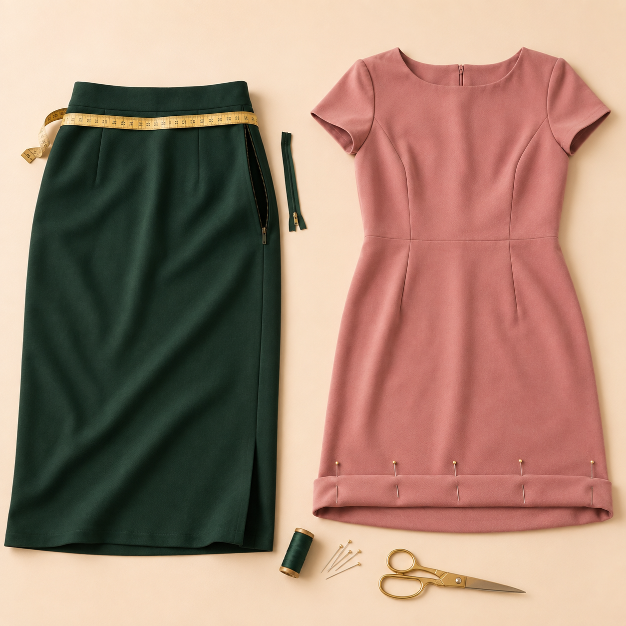 Jupes / Robes Taille Fermeture à glissière