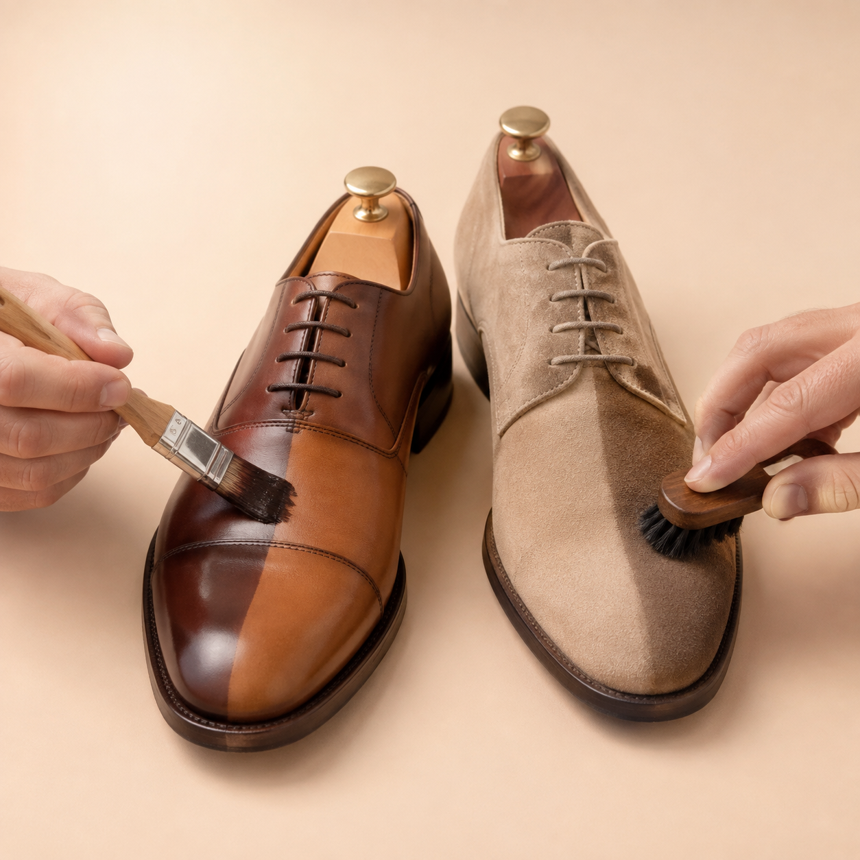 Teinture chaussures hommes cuir/daim